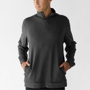 NEW Cozy Earth Men’s Bamboo Quarter Zip Grey